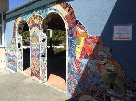 The mosaic entryway at Sanchez
