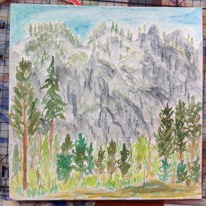 View from Merced River - sketch
